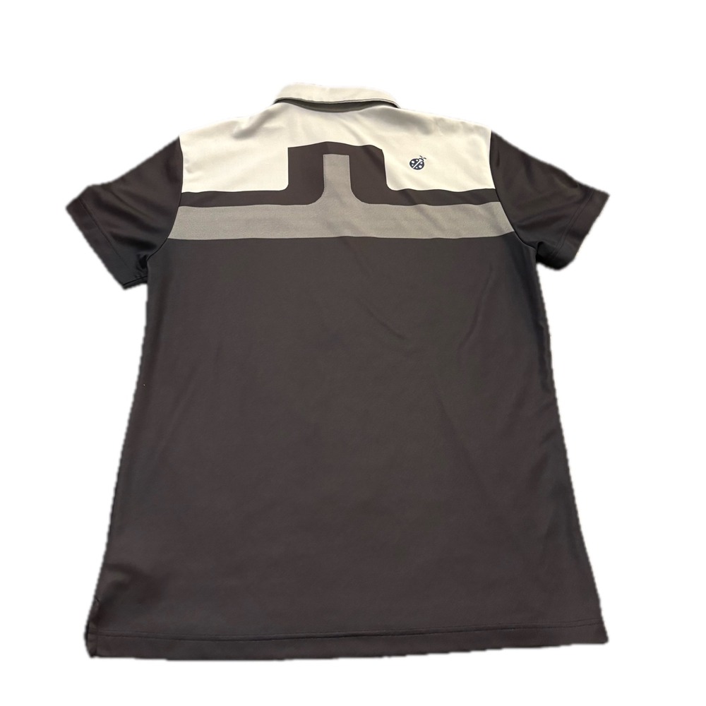 J.Lindeberg Kade Golf Polo Shirt Mens Large Gray Black Ko Olina Regular Fit - Picture 5 of 8